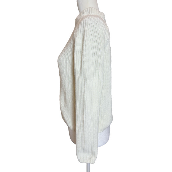 Quince Women's White Crew Neck Sweater - Picture 3 of 11